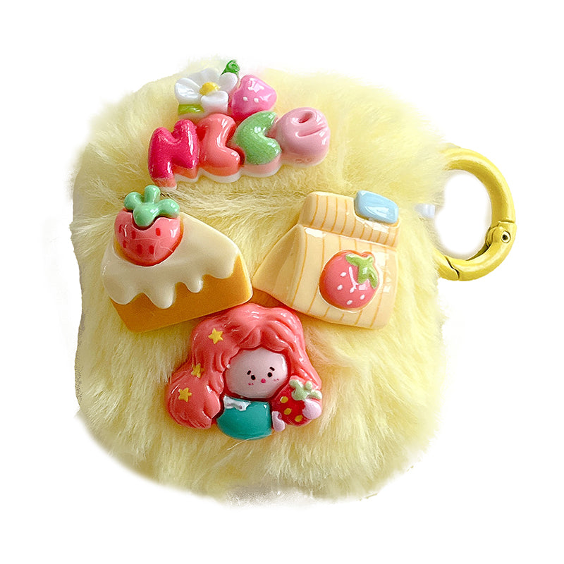 Fluff Earphone Cover for AirPods with Charging Case (2016) / (2019) / AirPods with Wireless Charging Case (2019) Cartoon Case Fluff Earphone Cover for AirPods with Charging Case (2016) / (2019) / AirPods with Wireless Charging Case (2019) Cartoon Case